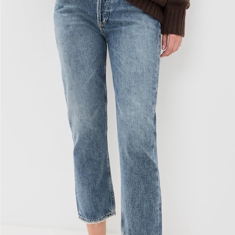 Agolde Riley High Rise Straight Crop Jeans - Picture 2 of 4